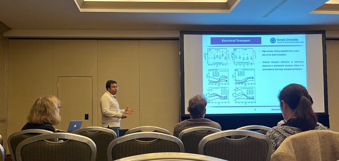 Research presentation at the Materials Research Society (MRS-2022) Fall Meeting, Boston, Massachusetts, USA.