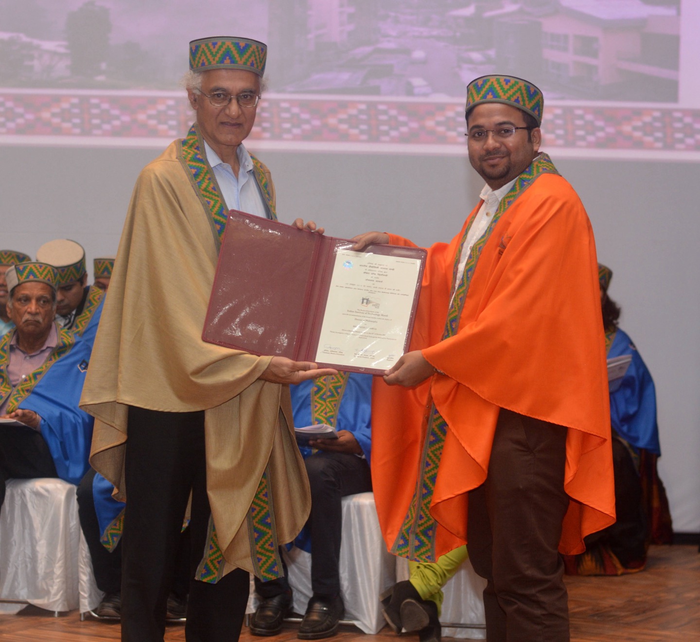 Convocation ceremony at IIT Mandi to receive Ph.D. degree (2019).